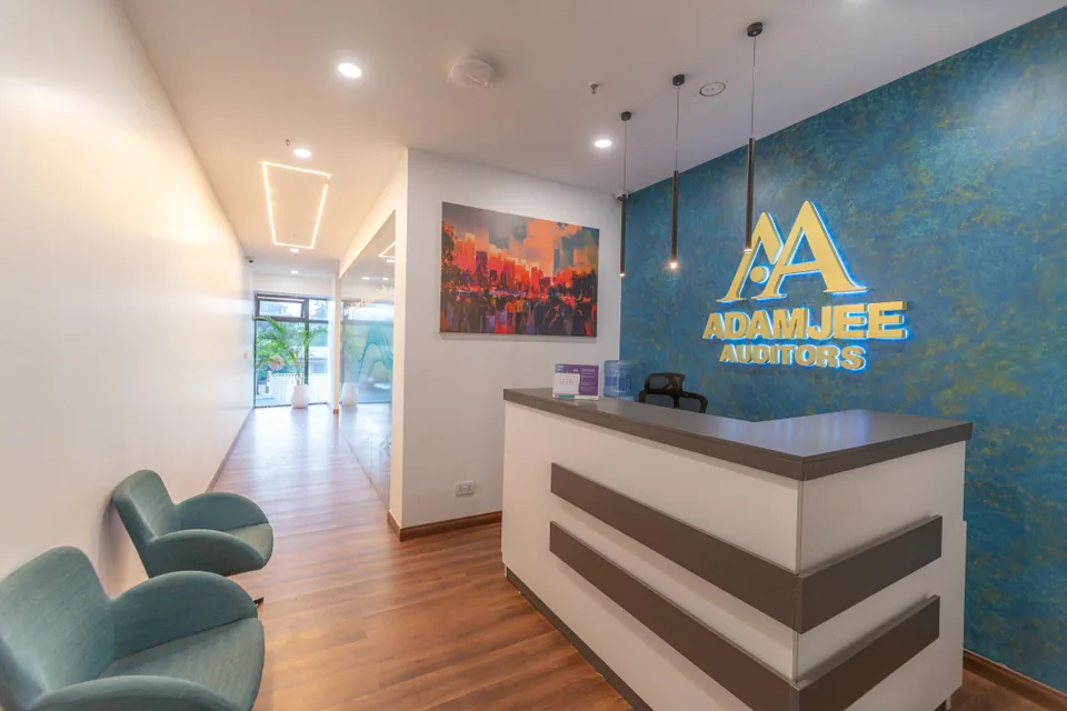The Adamjee Auditors reception on the 1st floor of the Le’Mac Building, Westlands, Nairobi