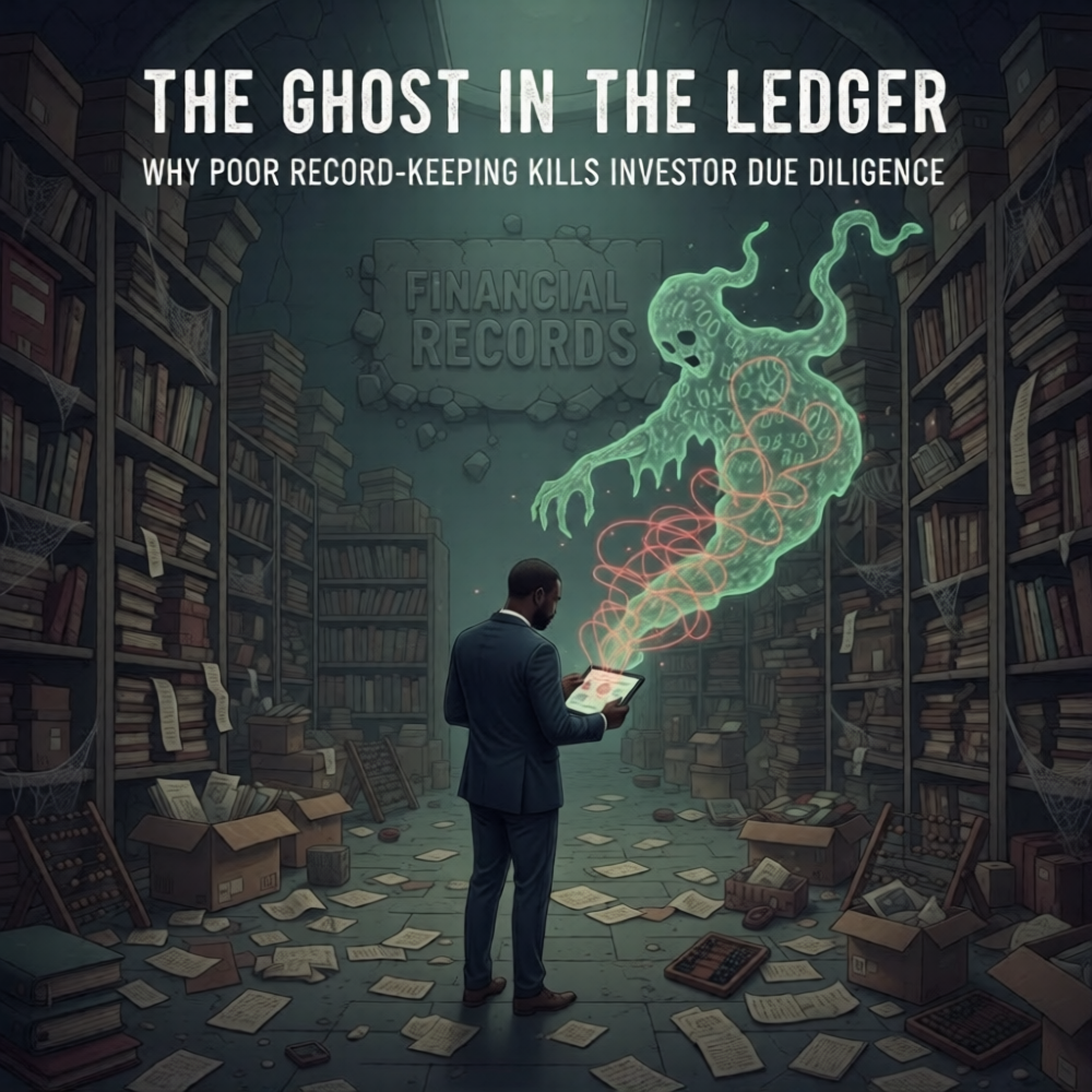 Read more about the article The Ghost in the Ledger: Why Poor Record-Keeping Kills Investor Due Diligence.